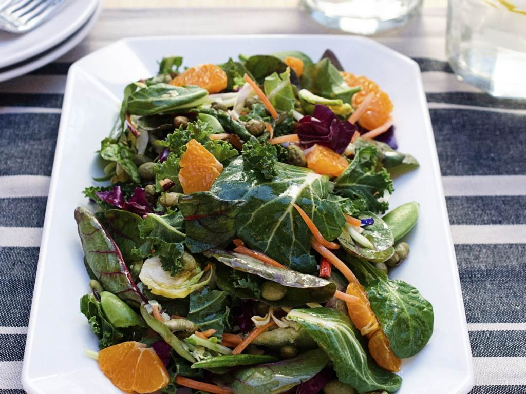 Asian Sesame Power Salad on a plate