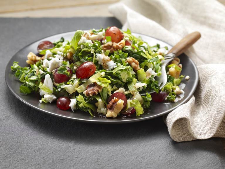 Chopped Kale salad on a plate